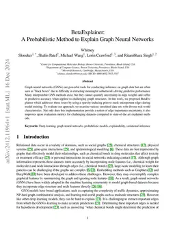 BetaExplainer: A Probabilistic Method to Explain Graph Neural Networks