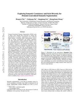 Exploring Semantic Consistency and Style Diversity for Domain
  Generalized Semantic Segmentation