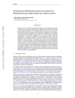 Stabilizing Reinforcement Learning in Differentiable Multiphysics Simulation