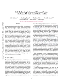 CAP4D: Creating Animatable 4D Portrait Avatars with Morphable Multi-View
  Diffusion Models