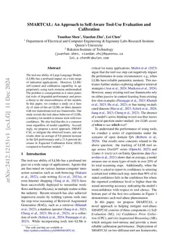 SMARTCAL: An Approach to Self-Aware Tool-Use Evaluation and Calibration