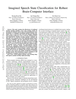 Imagined Speech State Classification for Robust Brain-Computer Interface