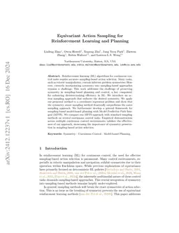 Equivariant Action Sampling for Reinforcement Learning and Planning