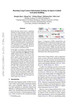 Boosting Long-Context Management via Query-Guided Activation Refilling