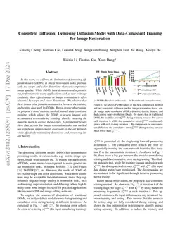 Consistent Diffusion: Denoising Diffusion Model with Data-Consistent
  Training for Image Restoration