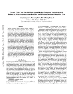 Falcon: Faster and Parallel Inference of Large Language Models through Enhanced Semi-Autoregressive Drafting and Custom-Designed Decoding Tree