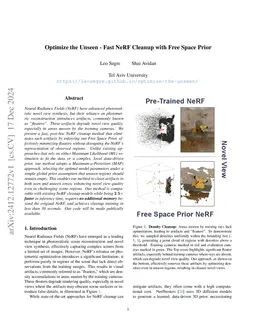 Optimize the Unseen - Fast NeRF Cleanup with Free Space Prior