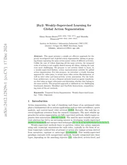 2by2: Weakly-Supervised Learning for Global Action Segmentation