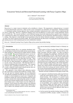 Concurrent vertical and horizontal federated learning with fuzzy
  cognitive maps