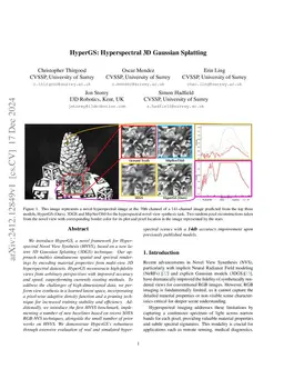 HyperGS: Hyperspectral 3D Gaussian Splatting