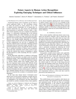 Future Aspects in Human Action Recognition: Exploring Emerging
  Techniques and Ethical Influences
