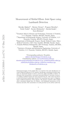 Measurement of Medial Elbow Joint Space using Landmark Detection