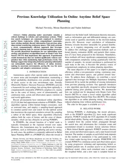 Previous Knowledge Utilization In Online Anytime Belief Space Planning