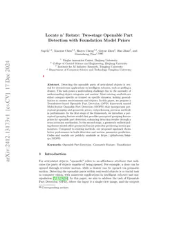 Locate n' Rotate: Two-stage Openable Part Detection with Foundation
  Model Priors