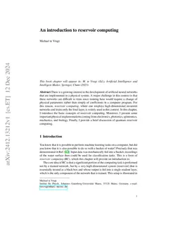 An introduction to reservoir computing