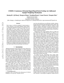 COSEE: Consistency-Oriented Signal-Based Early Exiting via Calibrated
  Sample Weighting Mechanism