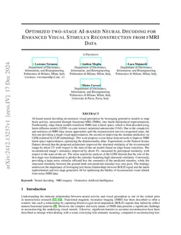 Optimized two-stage AI-based Neural Decoding for Enhanced Visual
  Stimulus Reconstruction from fMRI Data