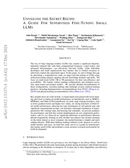 Unveiling the Secret Recipe: A Guide For Supervised Fine-Tuning Small
  LLMs