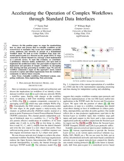 Accelerating the Operation of Complex Workflows through Standard Data
  Interfaces