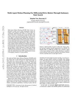 Multi-Agent Motion Planning For Differential Drive Robots Through
  Stationary State Search