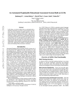 An Automated Explainable Educational Assessment System Built on LLMs