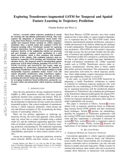 Exploring Transformer-Augmented LSTM for Temporal and Spatial Feature
  Learning in Trajectory Prediction