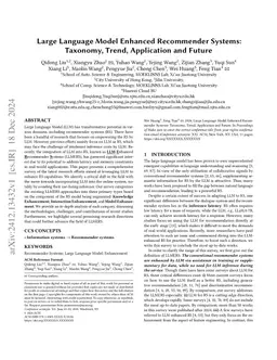 Large Language Model Enhanced Recommender Systems: A Survey