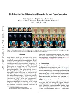 Real-time One-Step Diffusion-based Expressive Portrait Videos Generation