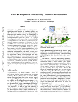 Urban Air Temperature Prediction using Conditional Diffusion Models
