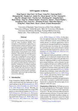 GUI Agents: A Survey