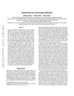 Hybrid Data-Free Knowledge Distillation