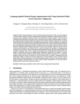 Language-guided Medical Image Segmentation with Target-informed Multi-level Contrastive Alignments
