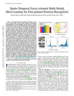 Spatio-Temporal Fuzzy-oriented Multi-Modal Meta-Learning for Fine-grained Emotion Recognition