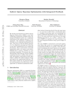 Indirect Query Bayesian Optimization with Integrated Feedback