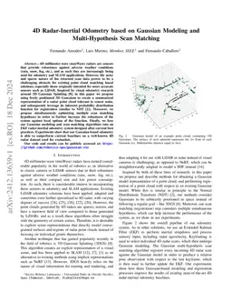 4D Radar-Inertial Odometry based on Gaussian Modeling and Multi-Hypothesis Scan Matching