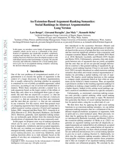 An Extension-Based Argument-Ranking Semantics: Social Rankings in
  Abstract Argumentation Long Version