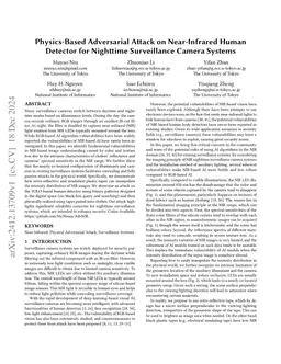 Physics-Based Adversarial Attack on Near-Infrared Human Detector for
  Nighttime Surveillance Camera Systems