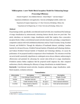 MBInception: A new Multi-Block Inception Model for Enhancing Image
  Processing Efficiency