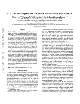 SSE-SAM: Balancing Head and Tail Classes Gradually through Stage-Wise
  SAM