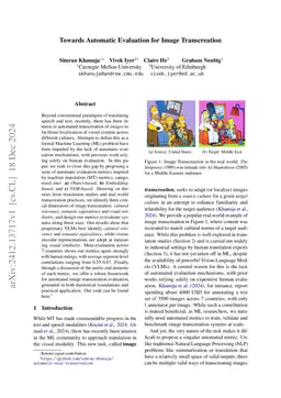 Towards Automatic Evaluation for Image Transcreation