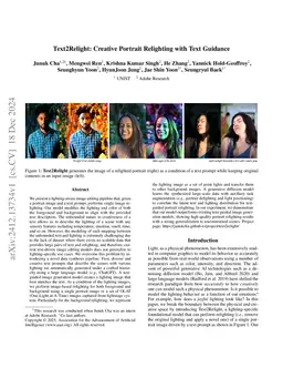 Text2Relight: Creative Portrait Relighting with Text Guidance