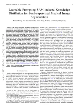 Learnable Prompting SAM-induced Knowledge Distillation for
  Semi-supervised Medical Image Segmentation