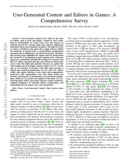 User-Generated Content and Editors in Games: A Comprehensive Survey