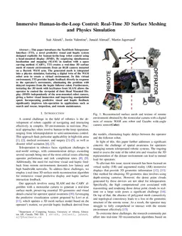 Immersive Human-in-the-Loop Control: Real-Time 3D Surface Meshing and
  Physics Simulation