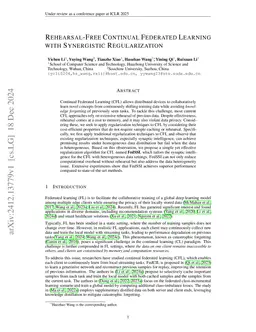 Rehearsal-Free Continual Federated Learning with Synergistic Synaptic Intelligence