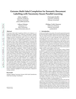 Extreme Multi-label Completion for Semantic Document Labelling with
  Taxonomy-Aware Parallel Learning