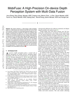 MobiFuse: A High-Precision On-device Depth Perception System with
  Multi-Data Fusion