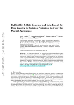 RadField3D: A Data Generator and Data Format for Deep Learning in Radiation-Protection Dosimetry for Medical Applications