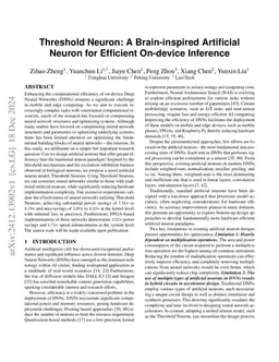 Threshold Neuron: A Brain-inspired Artificial Neuron for Efficient On-device Inference