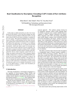 Real Classification by Description: Extending CLIP's Limits of Part
  Attributes Recognition